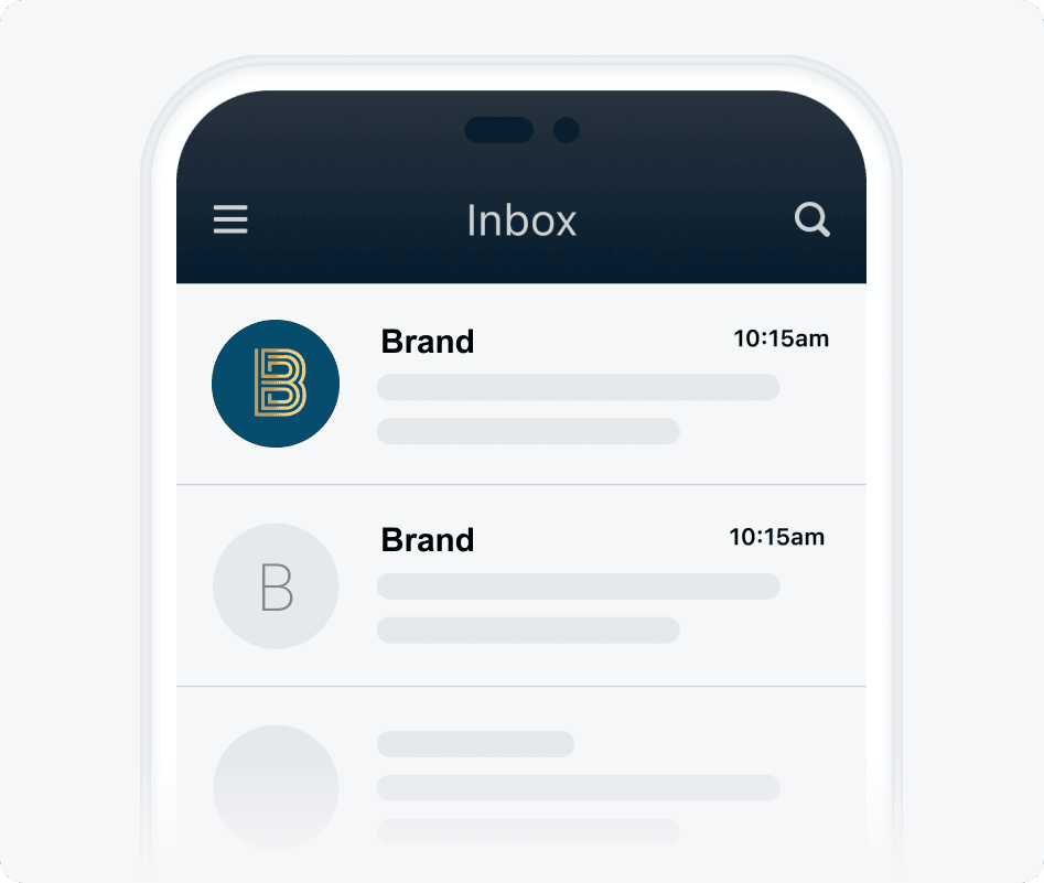 Example of an email with a sender image